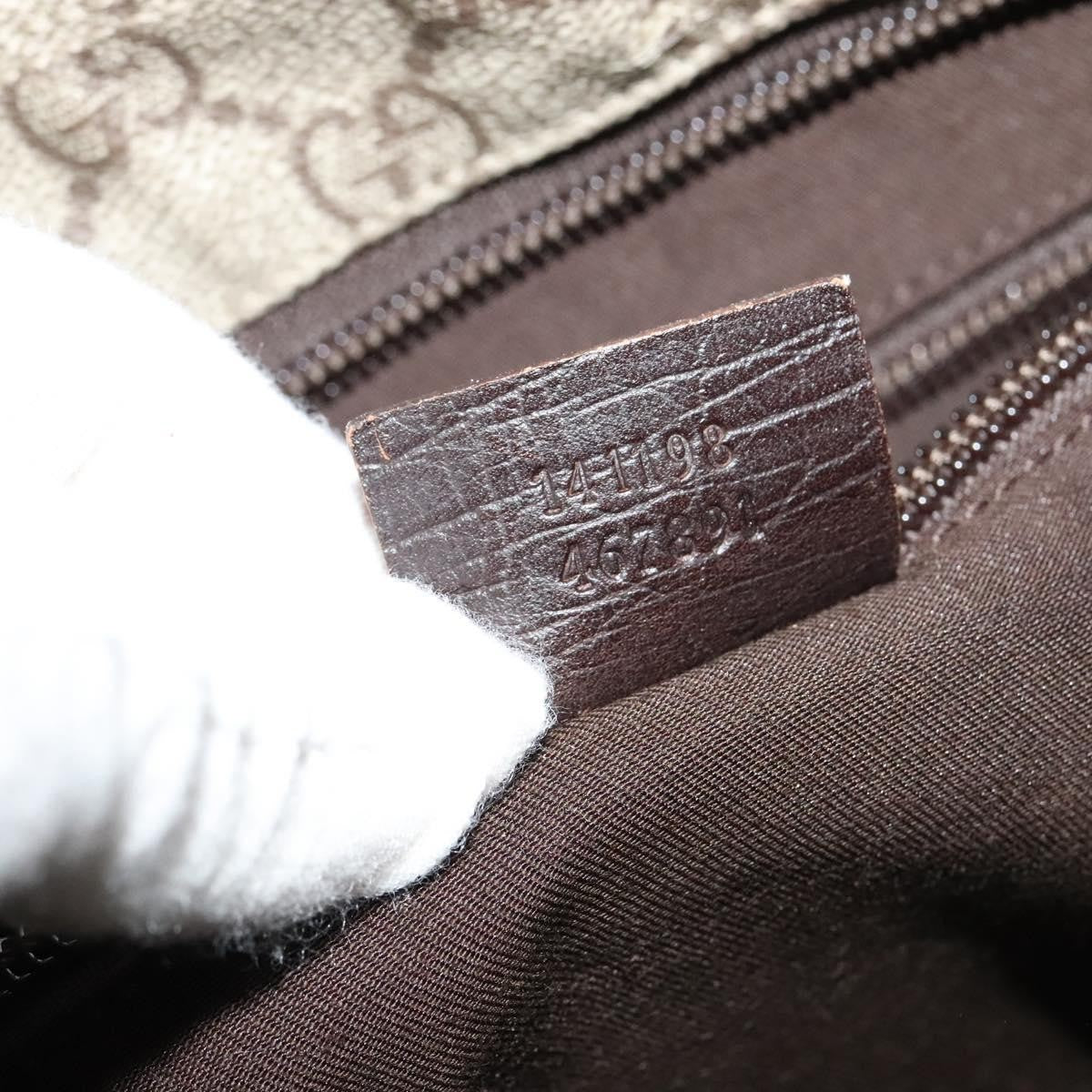 Gucci Zip Top Messenger Bag Gg Coated Canvas Beige Canvas Shoulder Bag Bag (Pre-Owned)