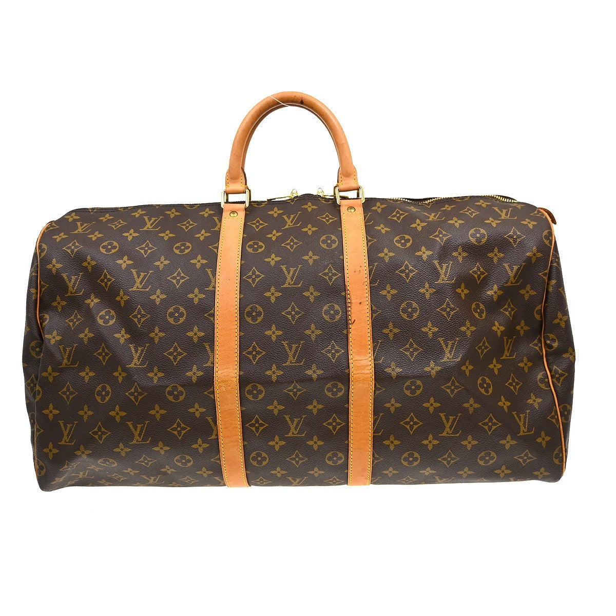Louis Vuitton Keepall Bag Monogram Canvas Brown Canvas Travel Bag Bag (Pre-Owned)