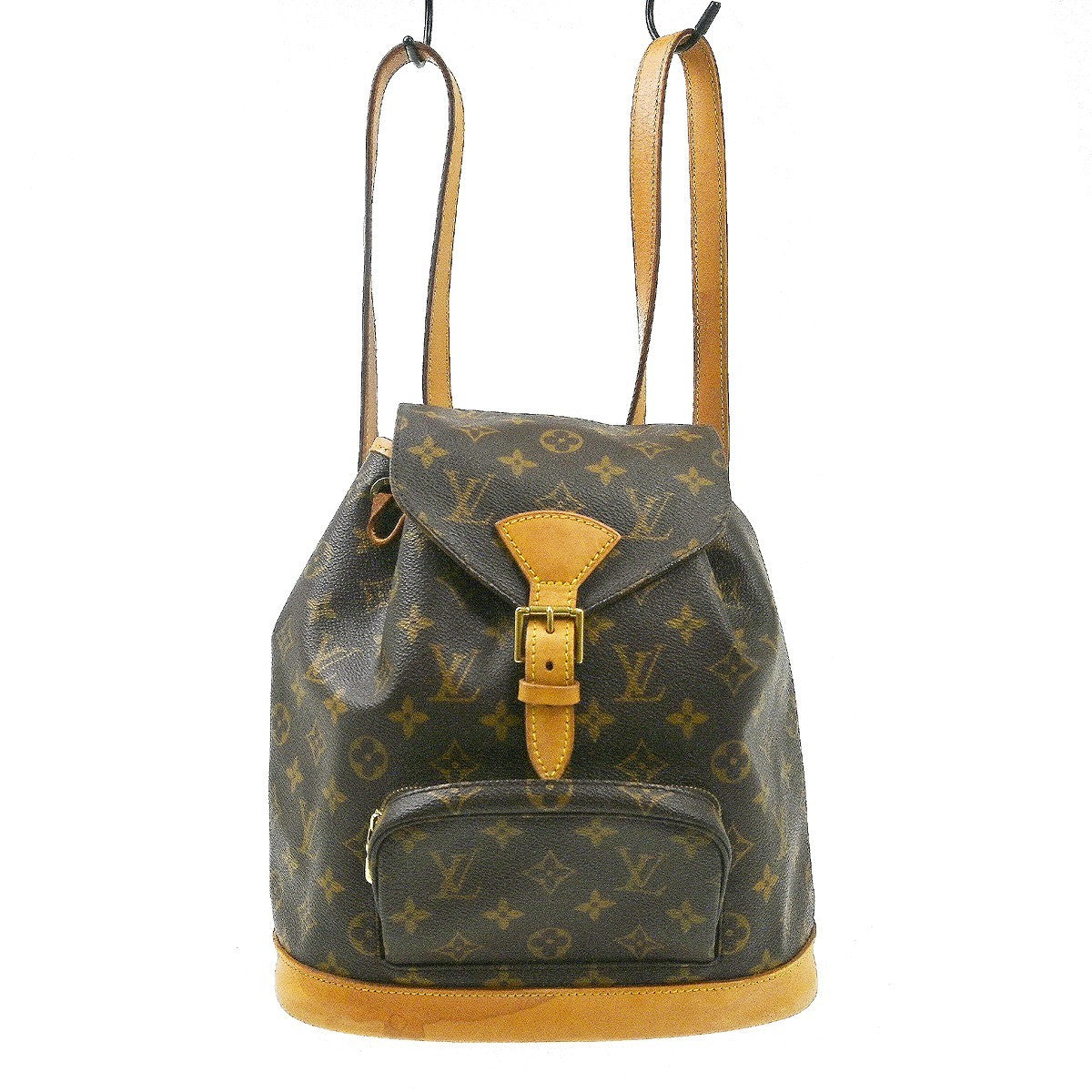 Louis Vuitton Montsouris Backpack Monogram Canvas Brown Canvas Backpack Bag (Pre-Owned)