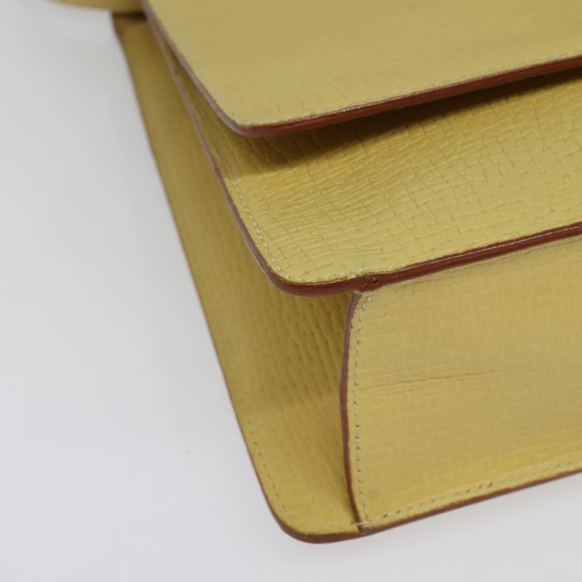 Loewe Barcelona Shoulder Bag Leather Yellow Leather Bag (Pre-Owned)