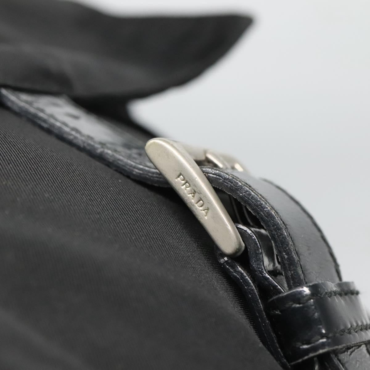 Prada Buckle Messenger Bag Tessuto Black Nylon Shoulder Bag Bag (Pre-Owned)