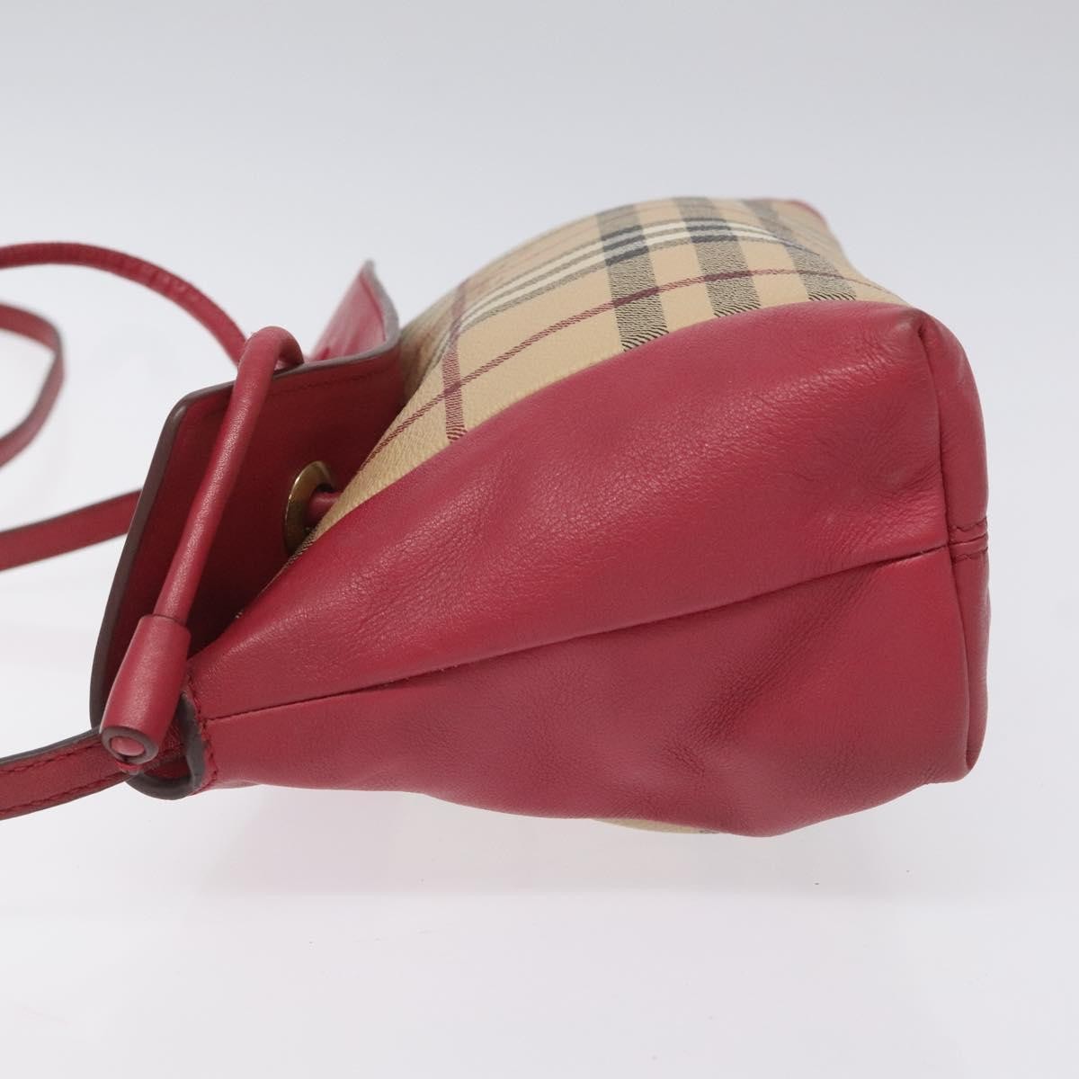 Burberry Nova Check Shoulder Bag Canvas And Leather Beige Pvc Shoulder Bag Bag (Pre-Owned)