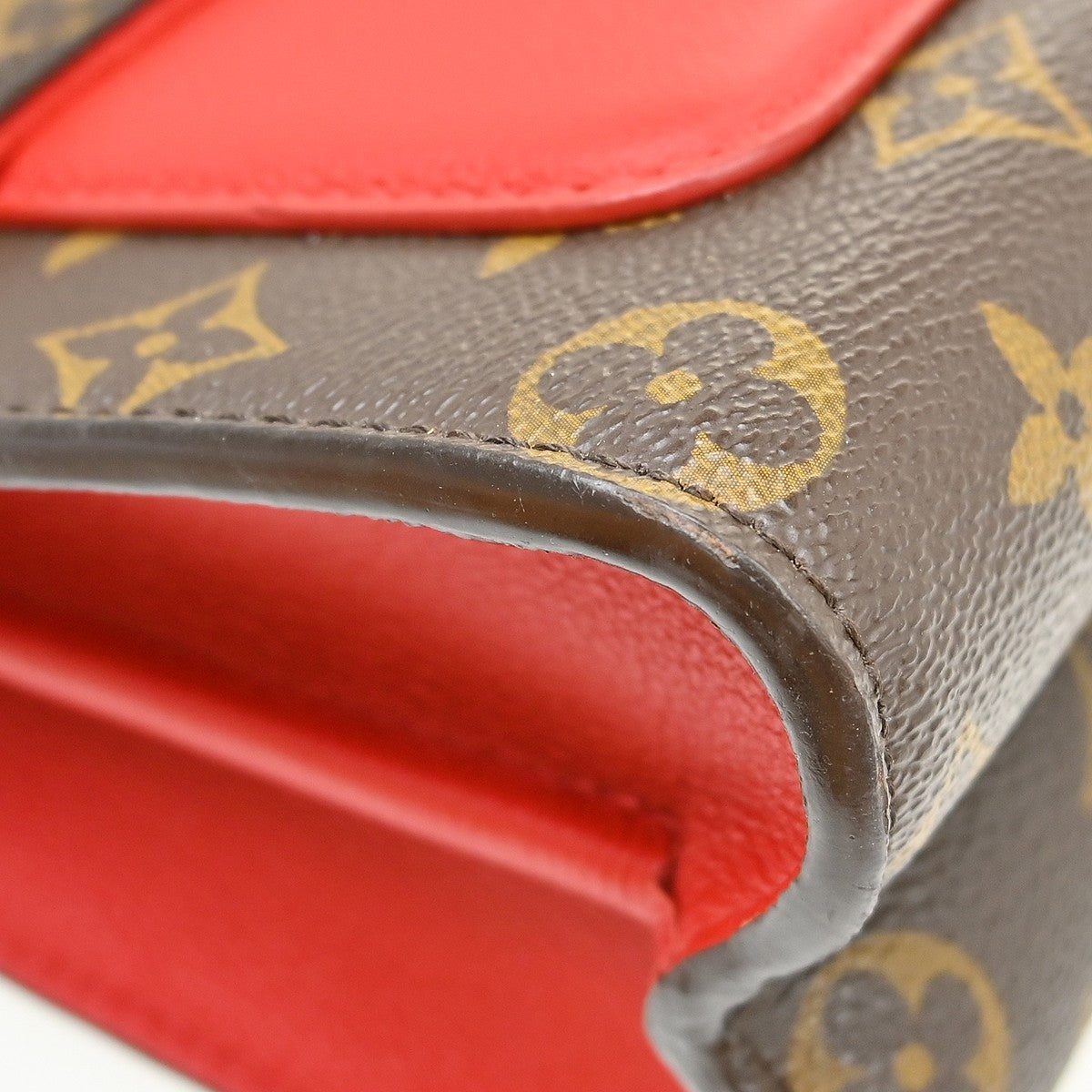 Louis Vuitton Victoire Handbag Monogram Canvas And Leather Brown Canvas Shoulder Bag Bag (Pre-Owned)