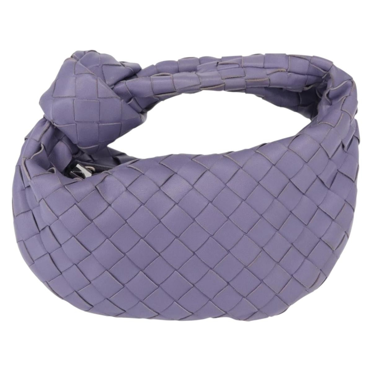 Bottega Veneta Bv Jodie Hobo Intrecciato Nappa Purple Leather Handbag (Pre-Owned)