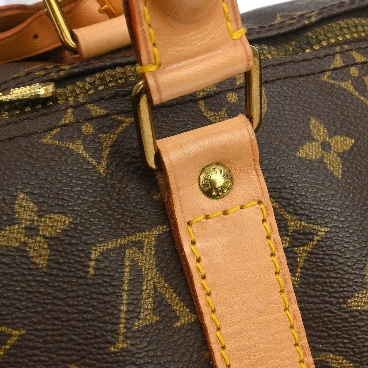 Louis Vuitton Keepall Bag Monogram Canvas Brown Canvas Travel Bag Bag (Pre-Owned)