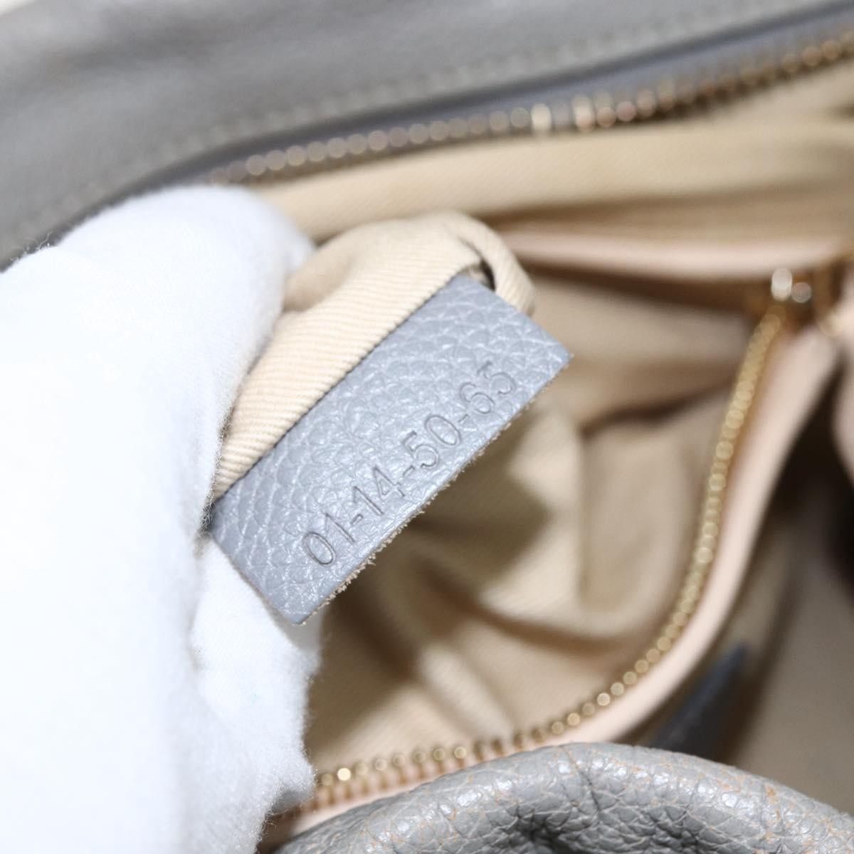 Chloe Paraty Top Handle Bag Leather Gray Leather Handbag (Pre-Owned)