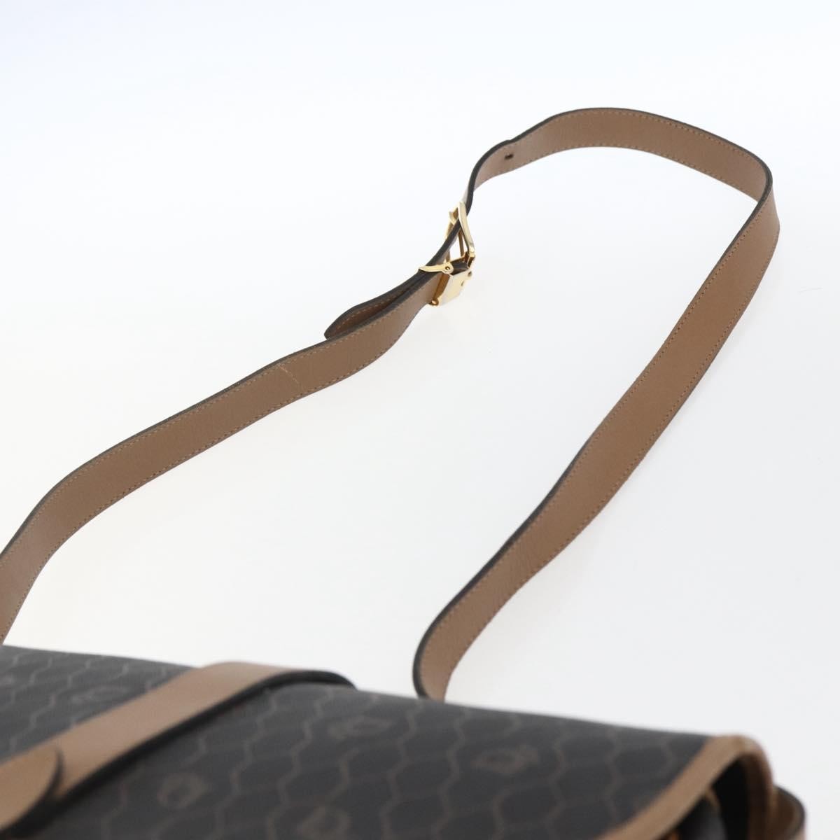 Christian Dior Vintage Honeycomb Shoulder Bag Canvas And Leather Black Canvas Shoulder Bag Bag (Pre-Owned)