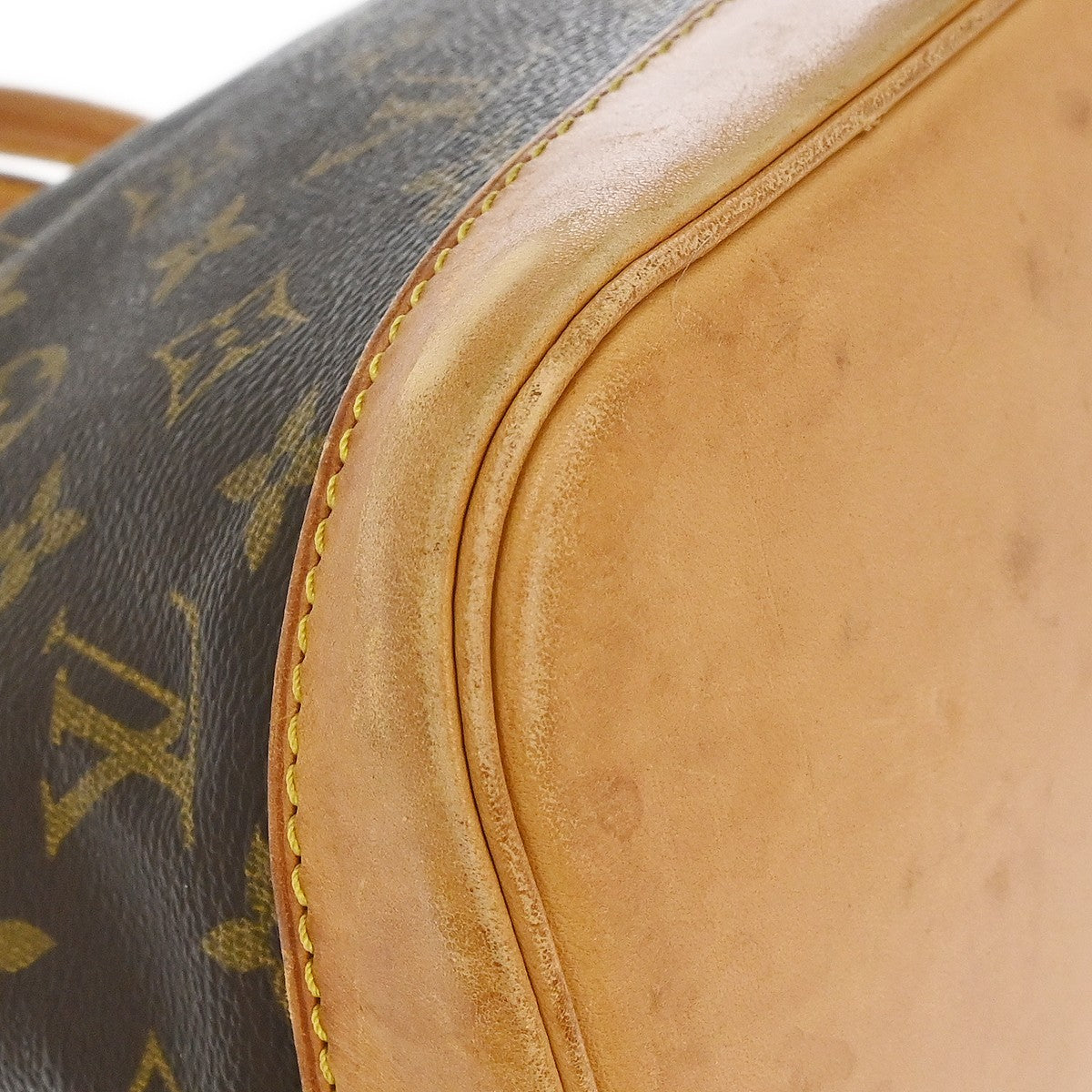 Louis Vuitton Alma Handbag Monogram Canvas Brown Canvas Handbag (Pre-Owned)