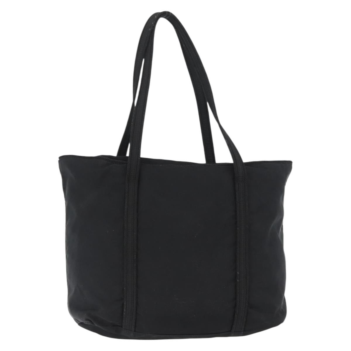 Prada Vintage Zip Tote Tessuto Black Nylon Tote Bag Bag (Pre-Owned)