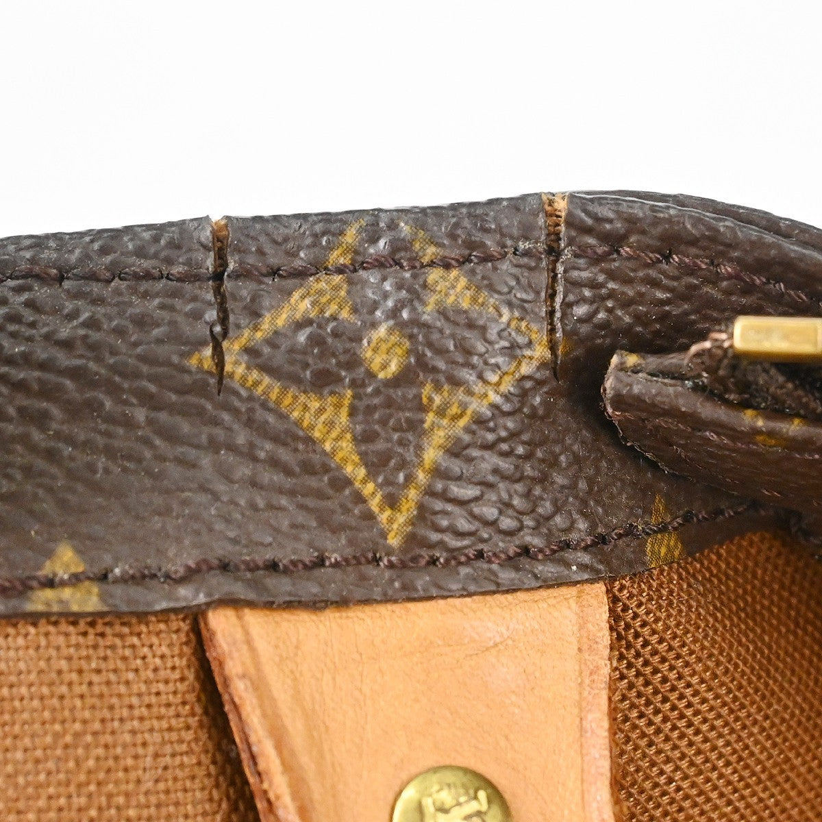 Louis Vuitton Cabas Mezzo Monogram Canvas Brown Canvas Tote Bag Bag (Pre-Owned)