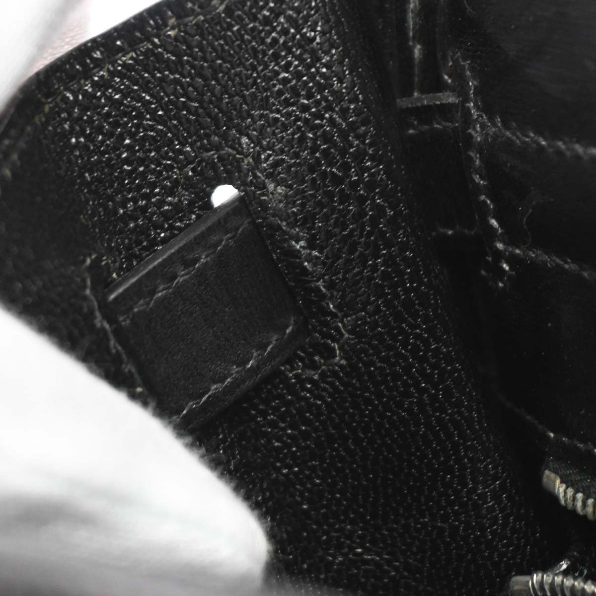 Hermes Kelly Handbag Black Box Calf With Palladium Hardware Black Leather Handbag (Pre-Owned)