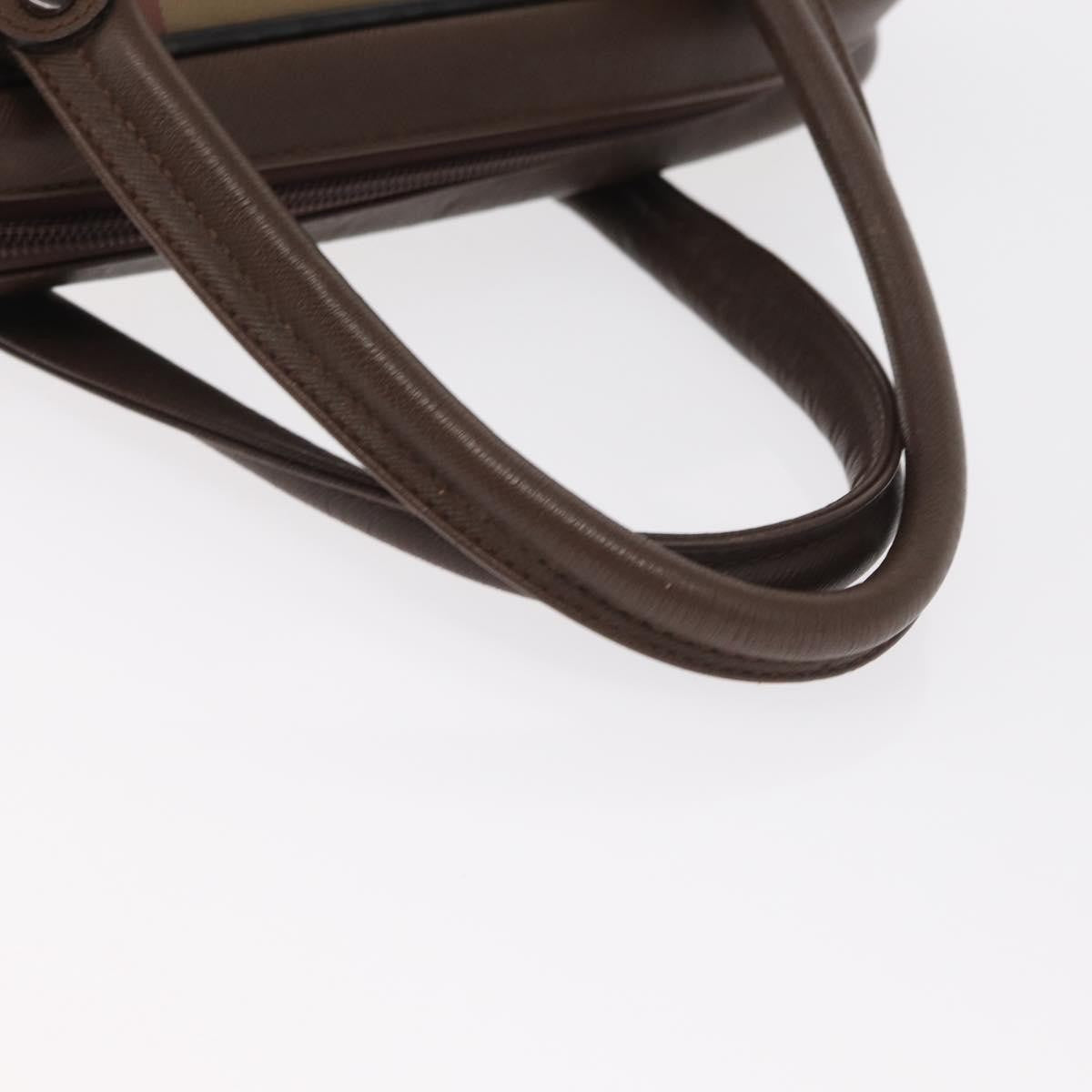 Burberry Nova Handbag Canvas Beige Canvas Handbag (Pre-Owned)