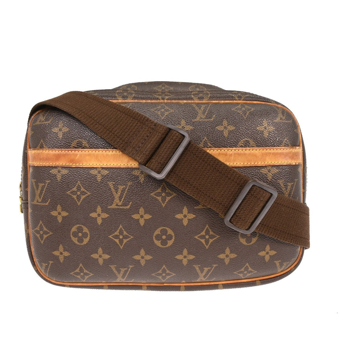 Louis Vuitton Reporter Bag Monogram Canvas Brown Canvas Shoulder Bag Bag (Pre-Owned)