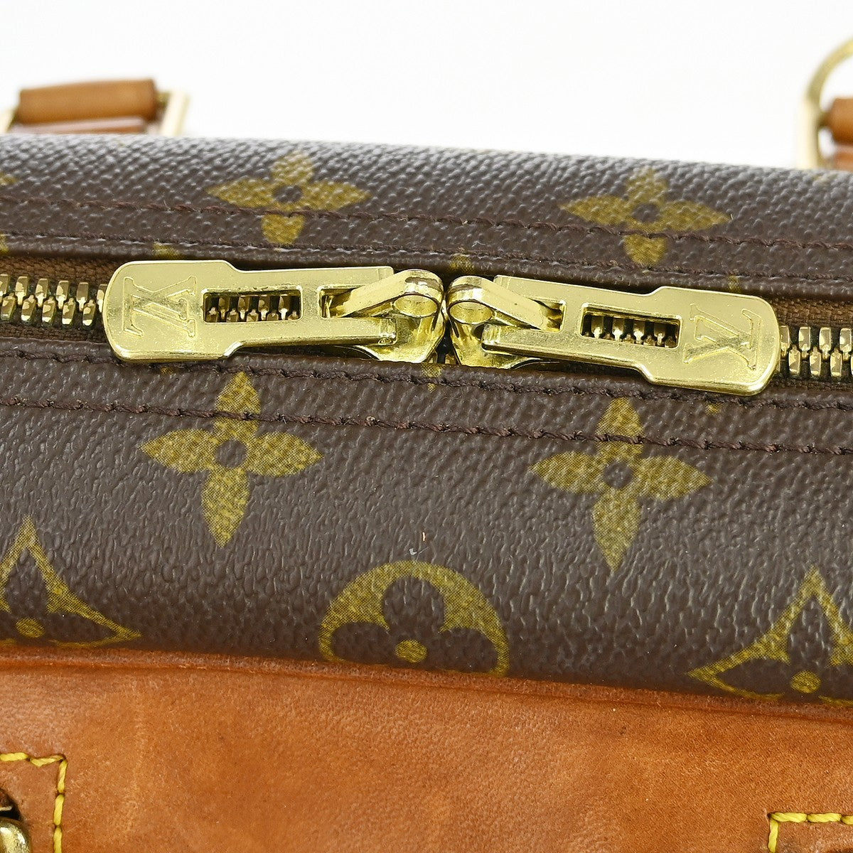 Louis Vuitton Deauville Handbag Monogram Canvas Brown Canvas Handbag (Pre-Owned)