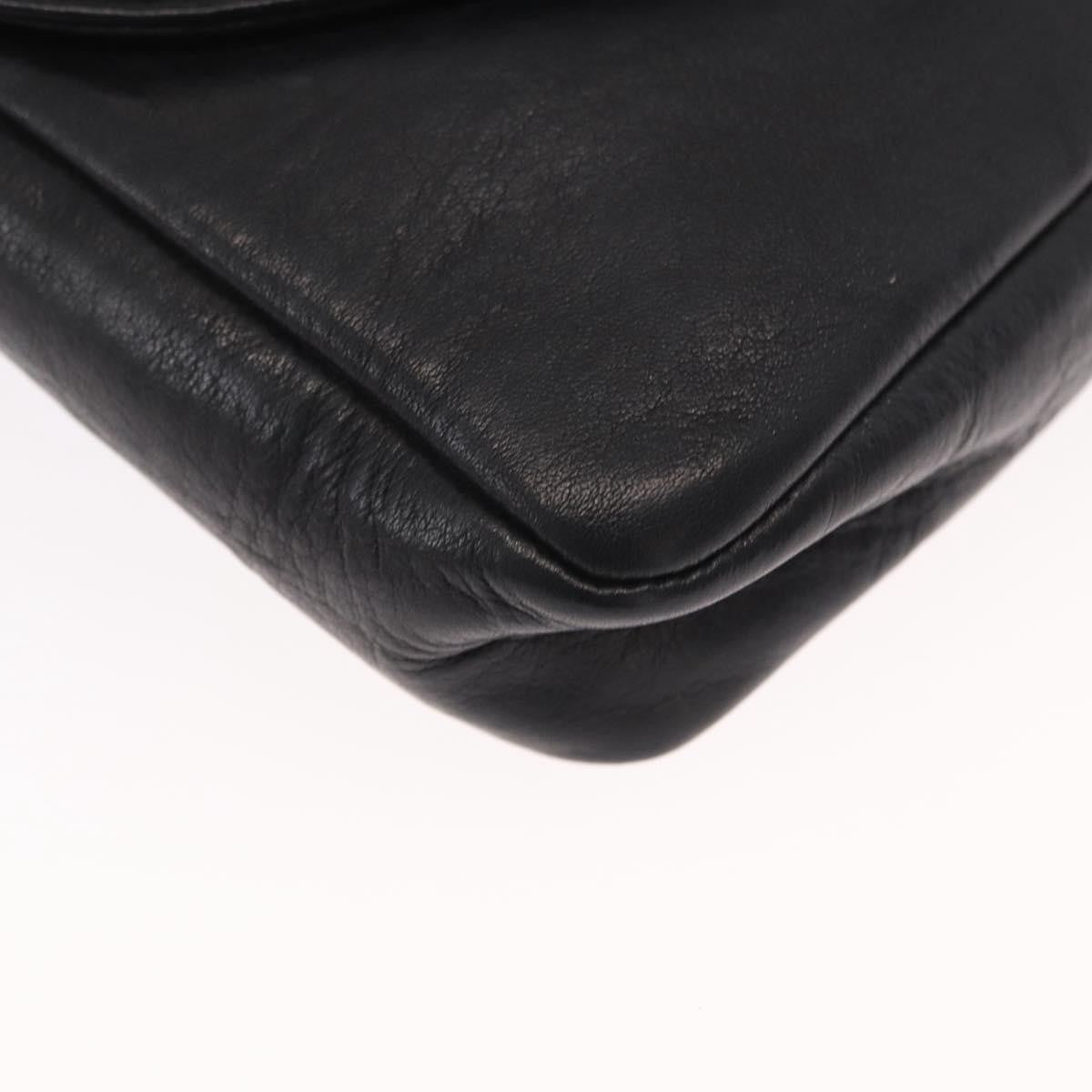 Chanel Chain Envelope Belt Bag Quilted Calfskin Black Leather Clutche & Pouche Bag (Pre-Owned)