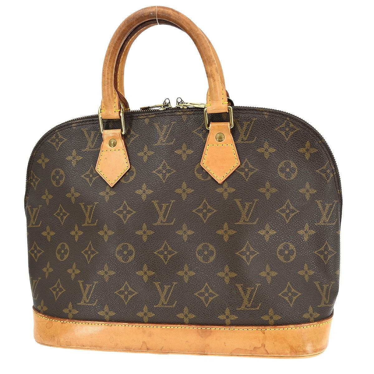 Louis Vuitton Alma Handbag Monogram Canvas Brown Canvas Handbag (Pre-Owned)