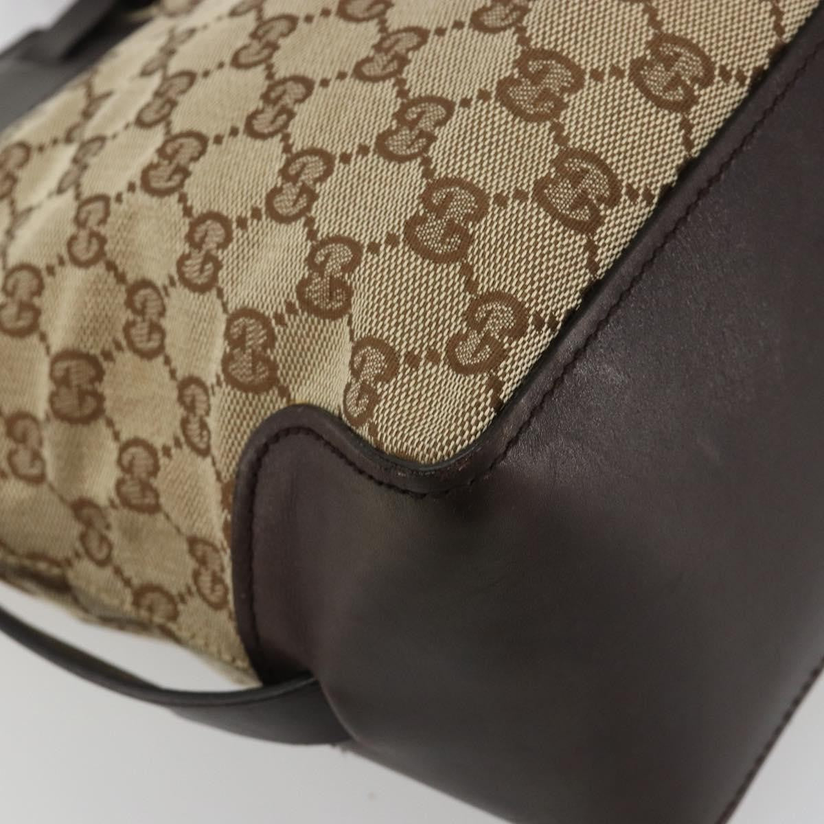Gucci Belted Bucket Tote Gg Canvas With Leather Beige Canvas Tote Bag Bag (Pre-Owned)