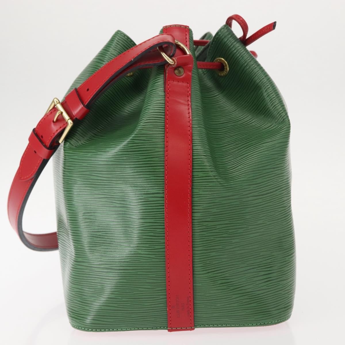 Louis Vuitton Bicolor Petit Noe Handbag Epi Leather Green Leather Shoulder Bag Bag (Pre-Owned)