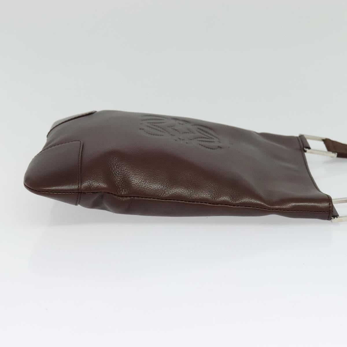 Loewe Anagram Shoulder Bag Leather Brown Leather Shoulder Bag Bag (Pre-Owned)