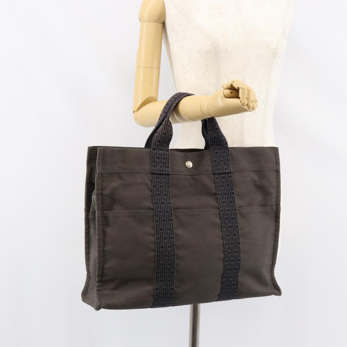 Hermes Fourre-Tout Herline Fourre-Tout Herline Gray Canvas Tote Bag Bag (Pre-Owned)