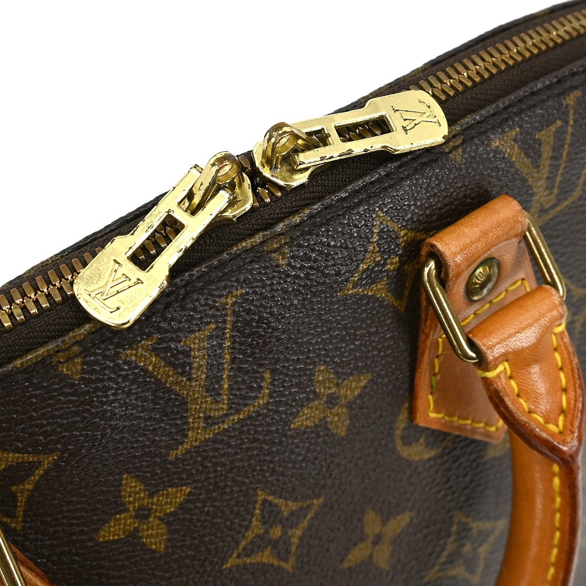 Louis Vuitton Alma Handbag Monogram Canvas Brown Canvas Handbag (Pre-Owned)
