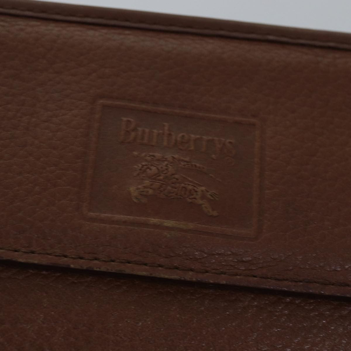 Burberry Vintage Pouch Leather Brown Leather Clutche & Pouche Bag (Pre-Owned)