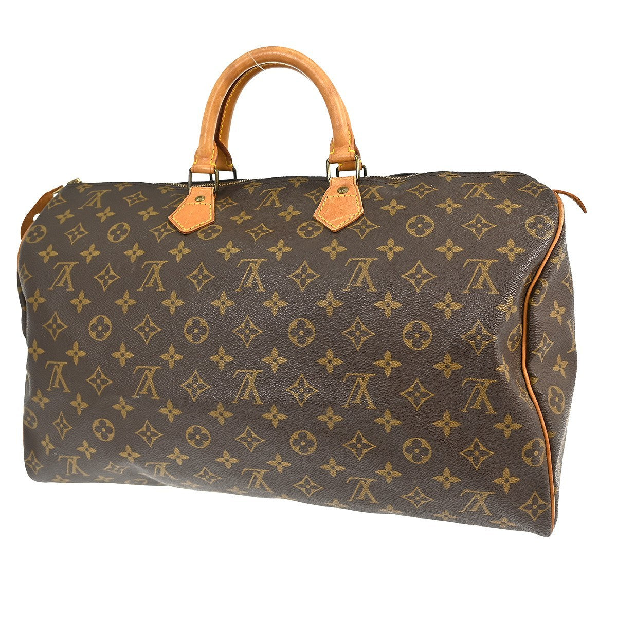 Louis Vuitton Speedy Handbag Monogram Canvas Brown Canvas Handbag (Pre-Owned)