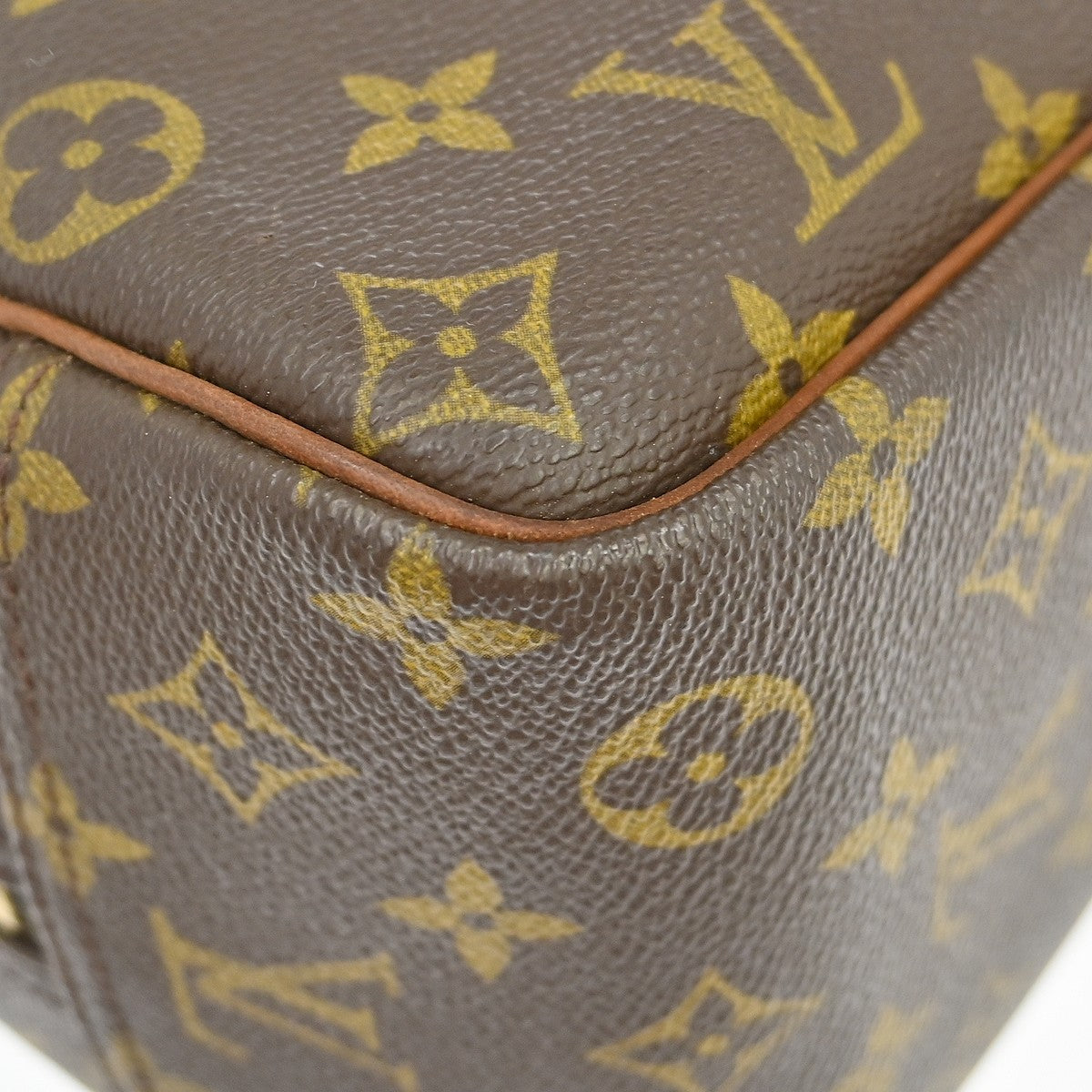 Louis Vuitton Deauville Handbag Monogram Canvas Brown Canvas Handbag (Pre-Owned)