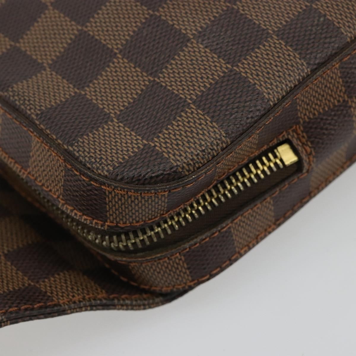 Louis Vuitton Geronimos Waist Bag Damier Brown Canvas Shoulder Bag Bag (Pre-Owned)