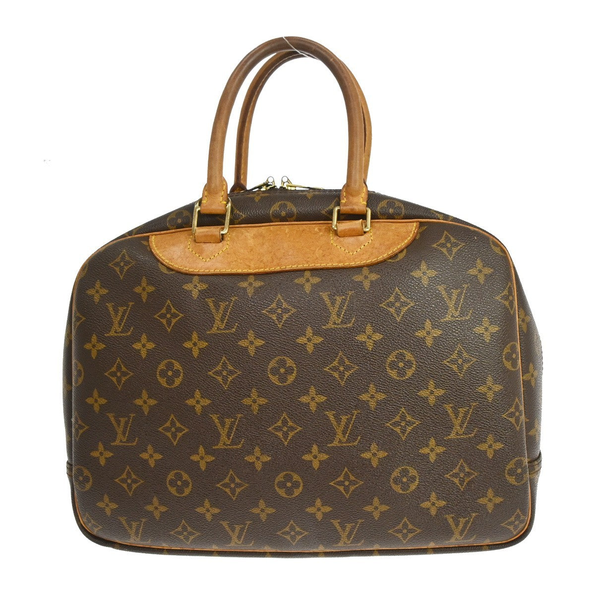 Louis Vuitton Deauville Handbag Monogram Canvas Brown Canvas Handbag (Pre-Owned)