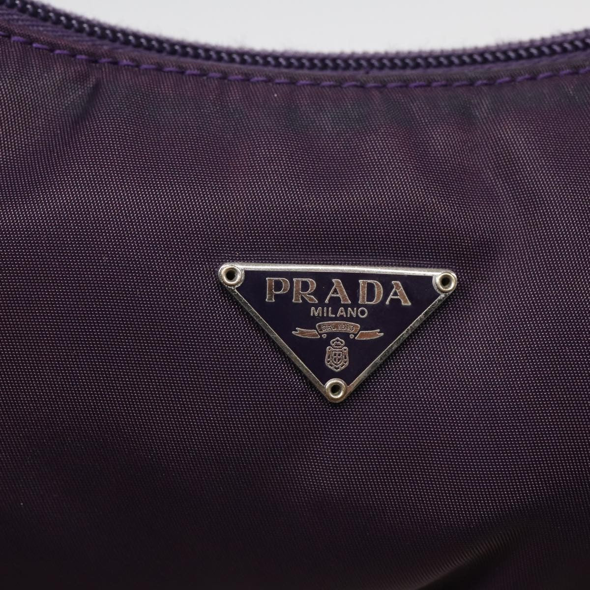 Prada Pochette Shoulder Bag Tessuto Purple Nylon Clutche & Pouche Bag (Pre-Owned)