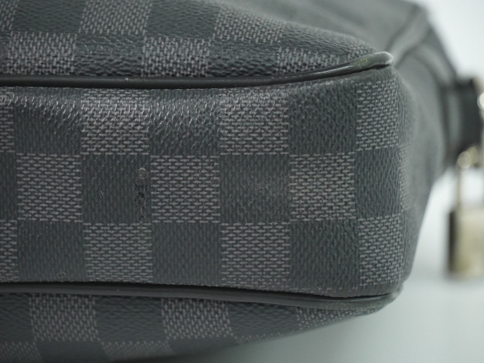 Louis Vuitton Porte-Documents Voyage Briefcase Damier Graphite Gray Canvas Briefcase Bag (Pre-Owned)