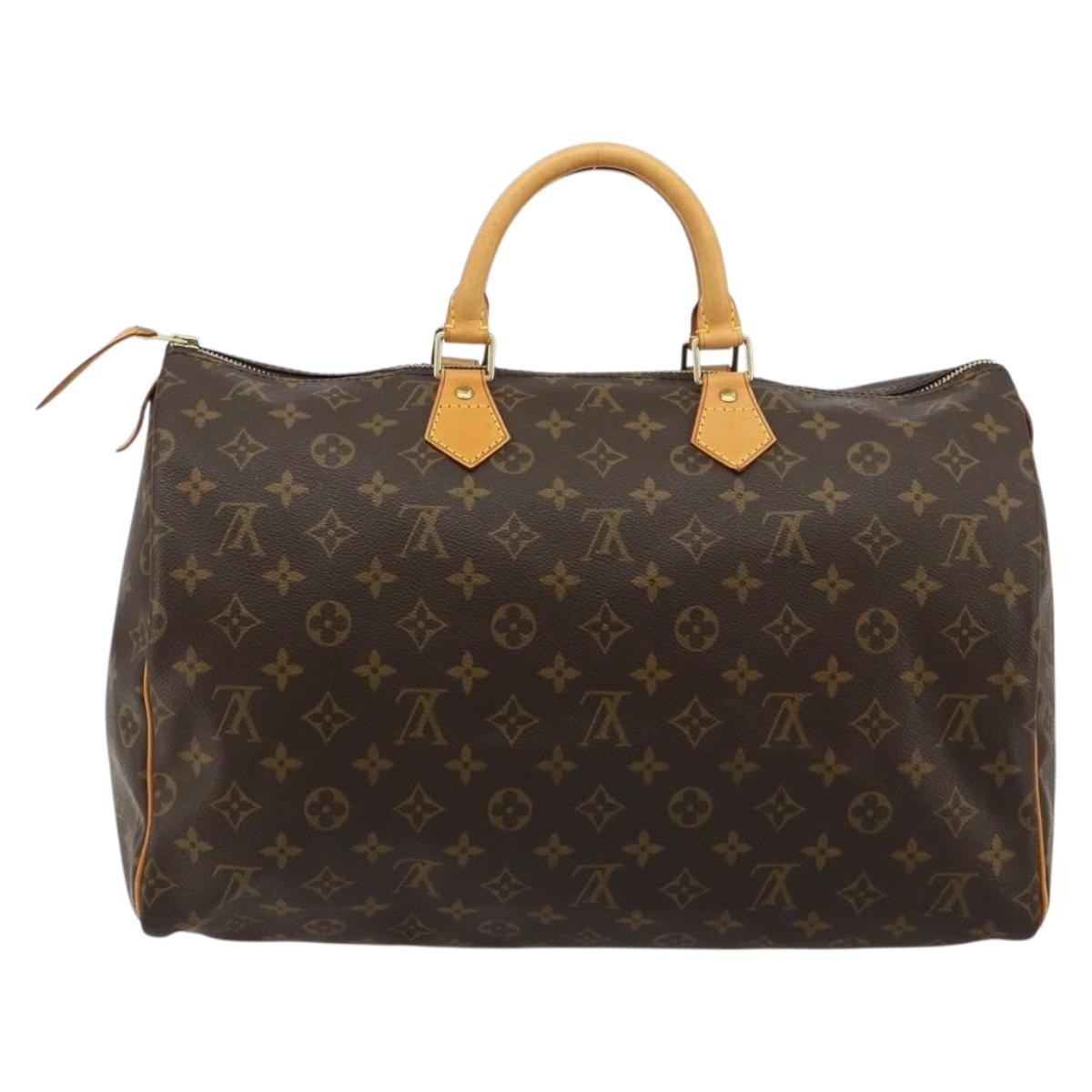 Louis Vuitton Speedy Handbag Monogram Canvas Brown Canvas Handbag (Pre-Owned)