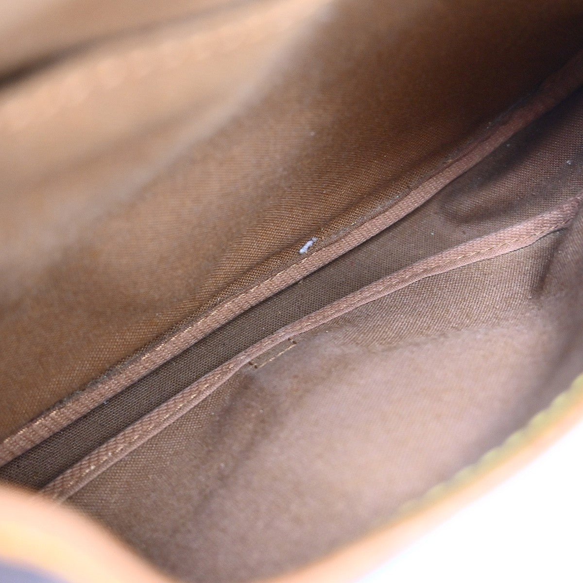 Louis Vuitton Saumur Handbag Monogram Canvas Brown Canvas Shoulder Bag Bag (Pre-Owned)