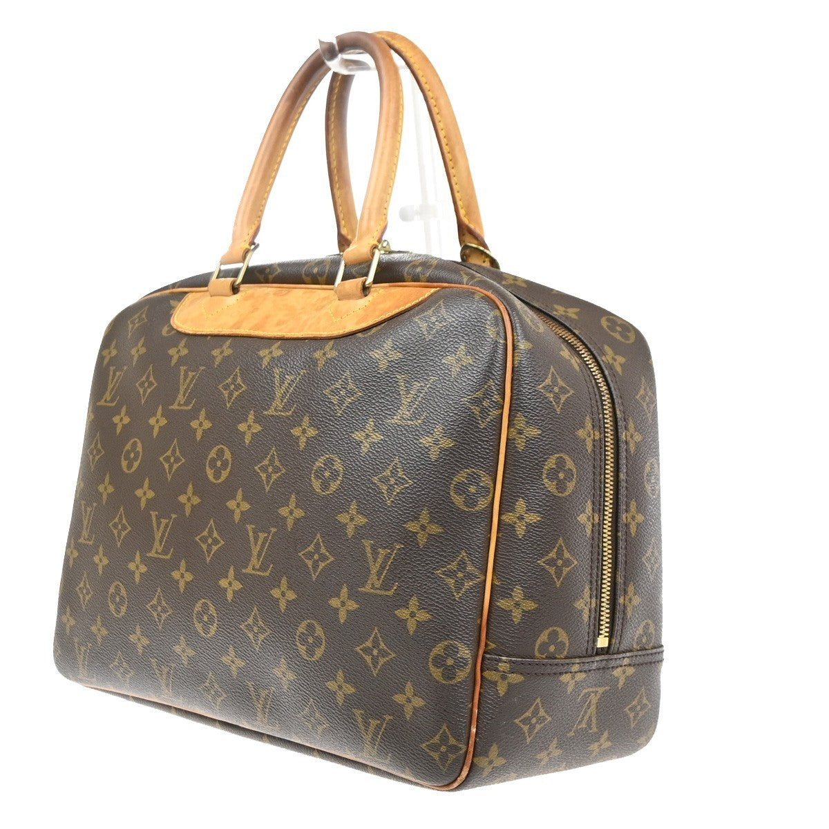 Louis Vuitton Deauville Handbag Monogram Canvas Brown Canvas Handbag (Pre-Owned)
