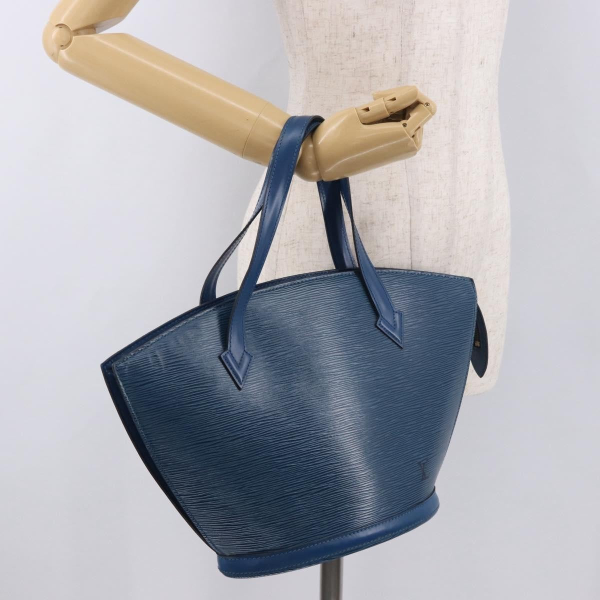Louis Vuitton Saint Jacques Handbag Epi Leather Blue Leather Shoulder Bag Bag (Pre-Owned)