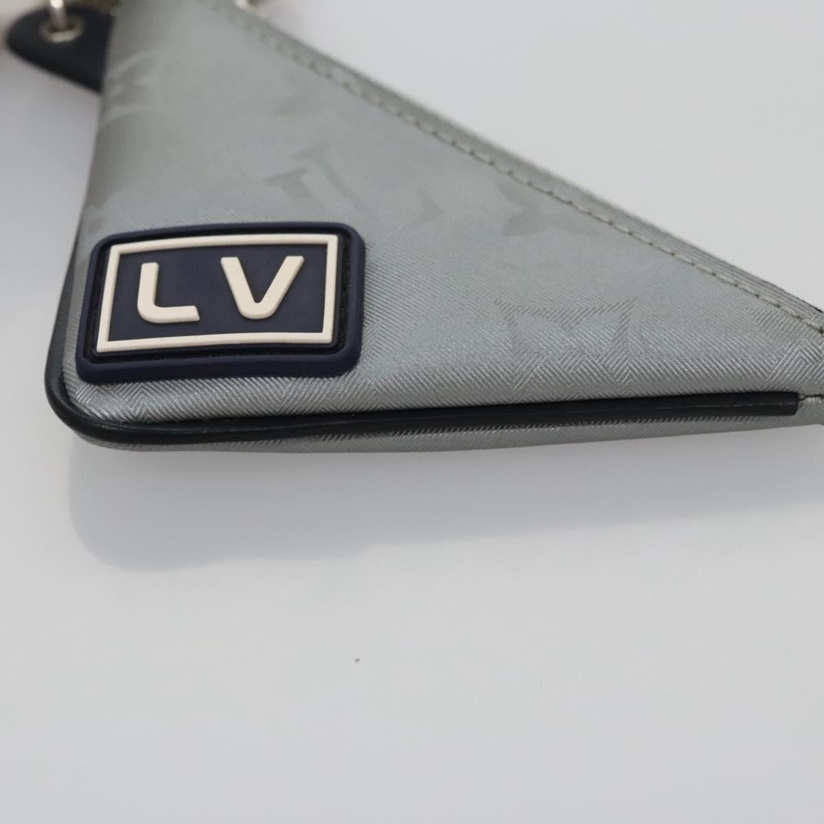 Louis Vuitton Porte Cles Satellite Canvas Silver Canvas Charms And Keychains Accessory (Pre-Owned)