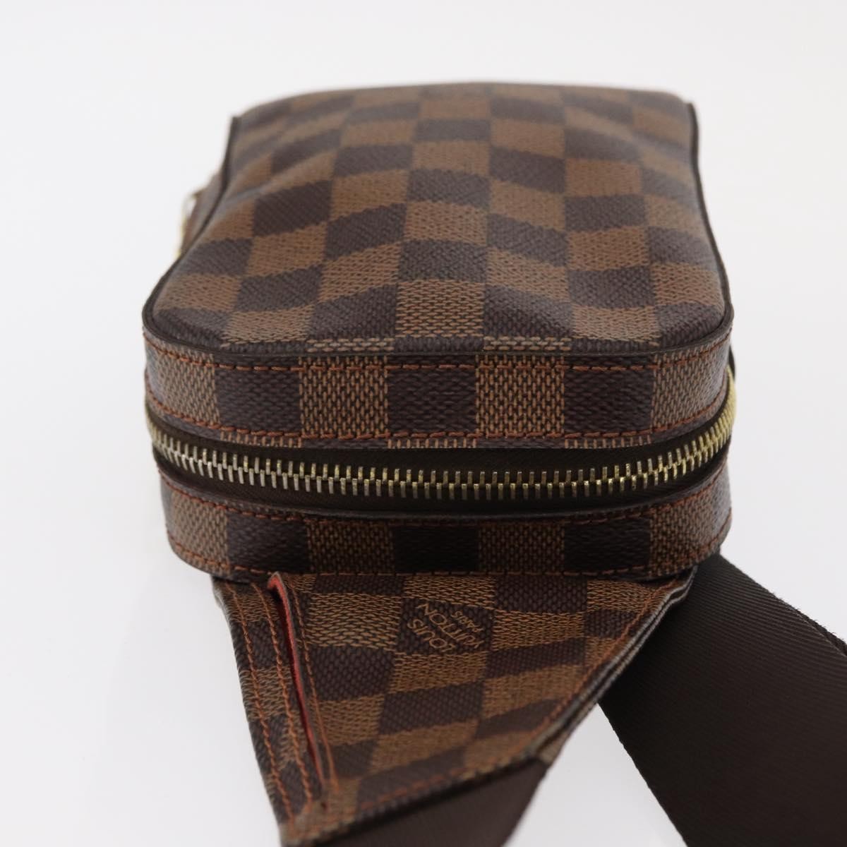 Louis Vuitton Geronimos Waist Bag Damier Brown Canvas Shoulder Bag Bag (Pre-Owned)