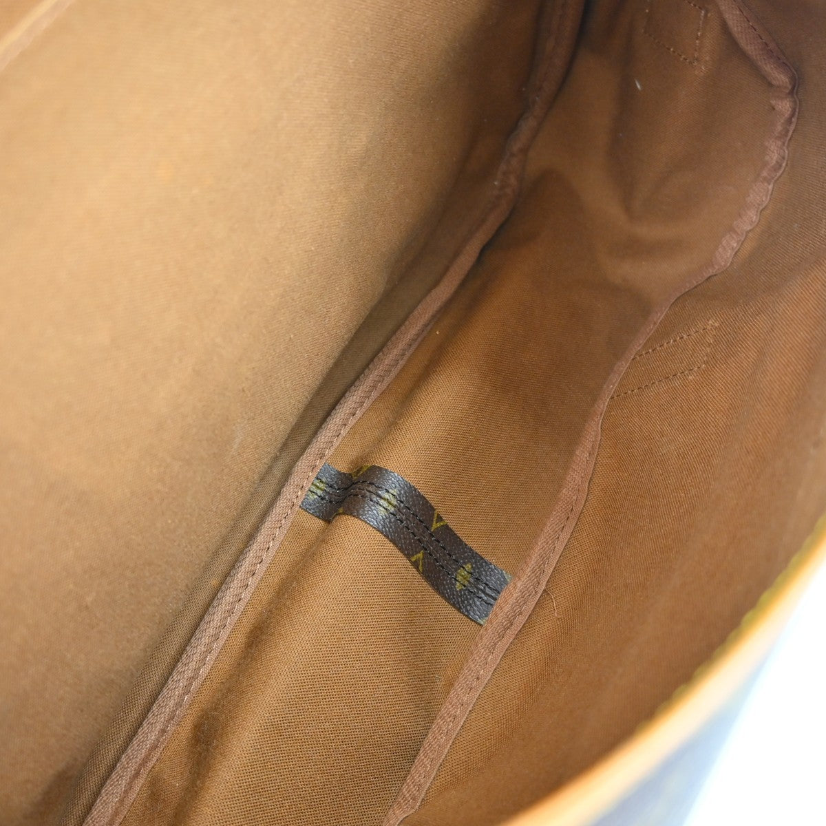 Louis Vuitton Saumur Handbag Monogram Canvas Brown Canvas Shoulder Bag Bag (Pre-Owned)