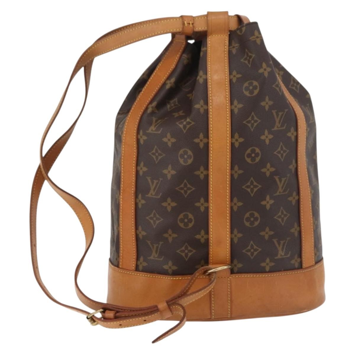 Louis Vuitton Randonnee Backpack Monogram Canvas Brown Canvas Shoulder Bag Bag (Pre-Owned)