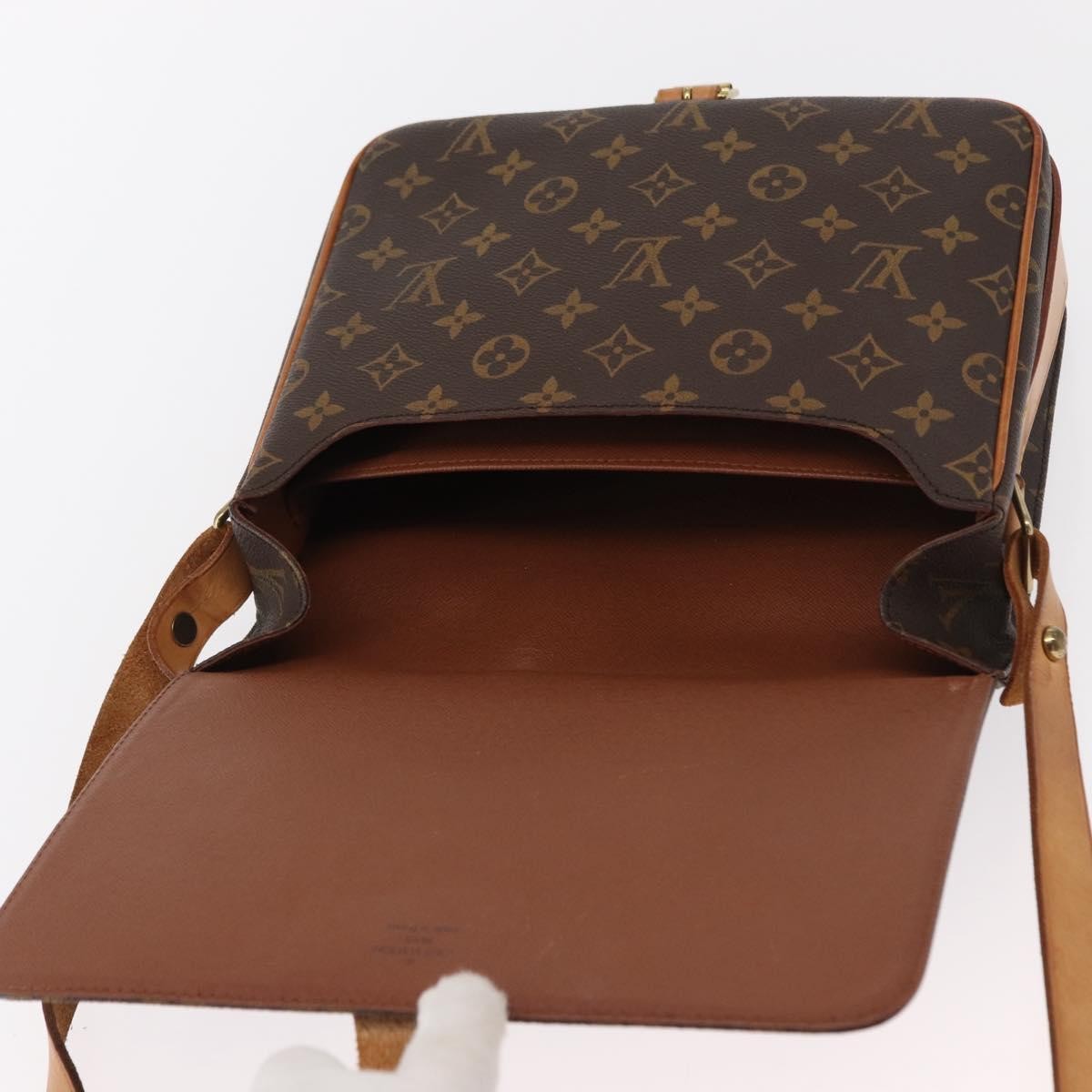 Louis Vuitton Cartouchiere Handbag Monogram Canvas Brown Canvas Shoulder Bag Bag (Pre-Owned)