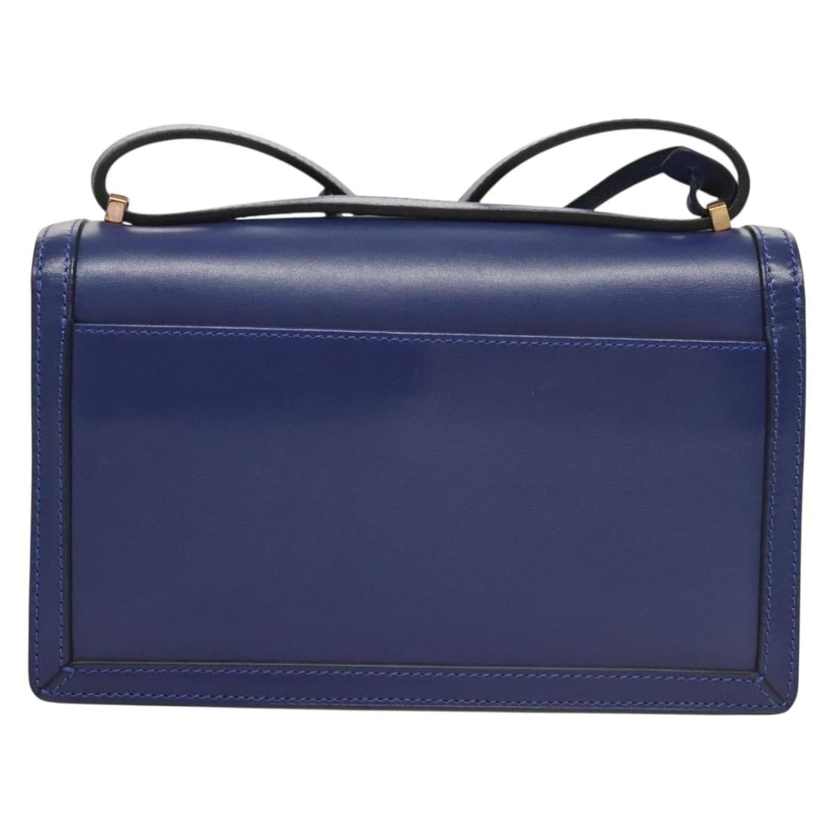 Loewe Barcelona Shoulder Bag Leather Blue Leather Shoulder Bag Bag (Pre-Owned)