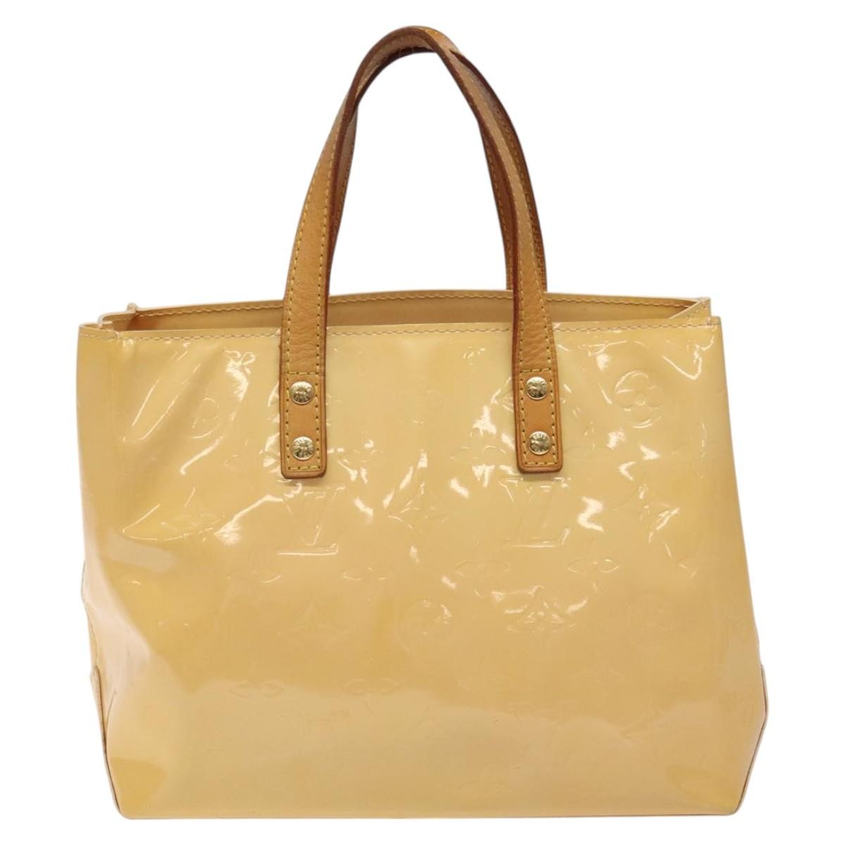 Louis Vuitton Reade Handbag Monogram Vernis Beige Patent_Leather Handbag (Pre-Owned)