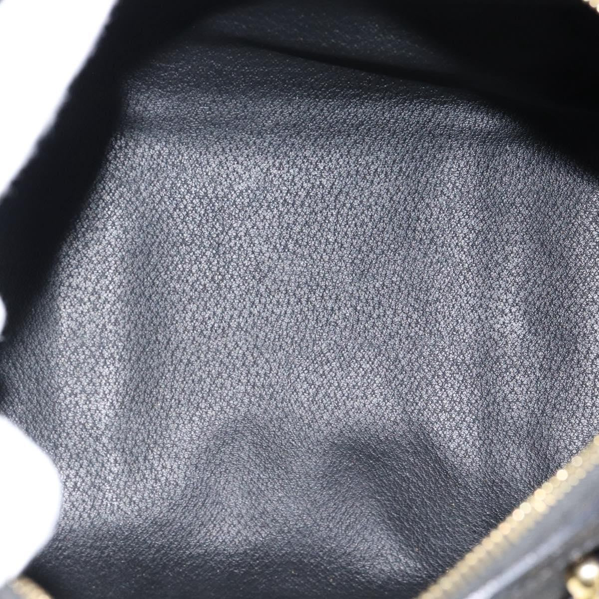 Celine Macadam Handbag Macadam With Leather Black Canvas Handbag (Pre-Owned)