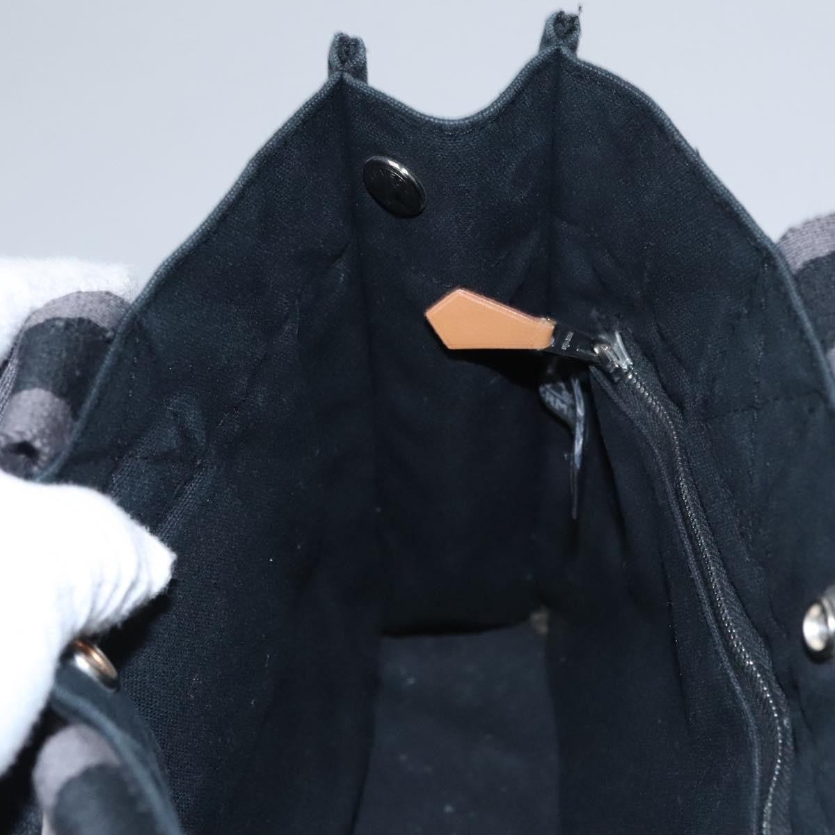 Hermes Fourre Tout Tote Canvas Black Canvas Tote Bag Bag (Pre-Owned)