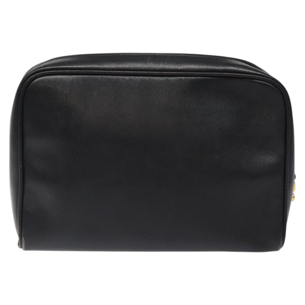 Loewe Anagram Clutch Bag Leather Black Leather Clutche & Pouche Bag (Pre-Owned)
