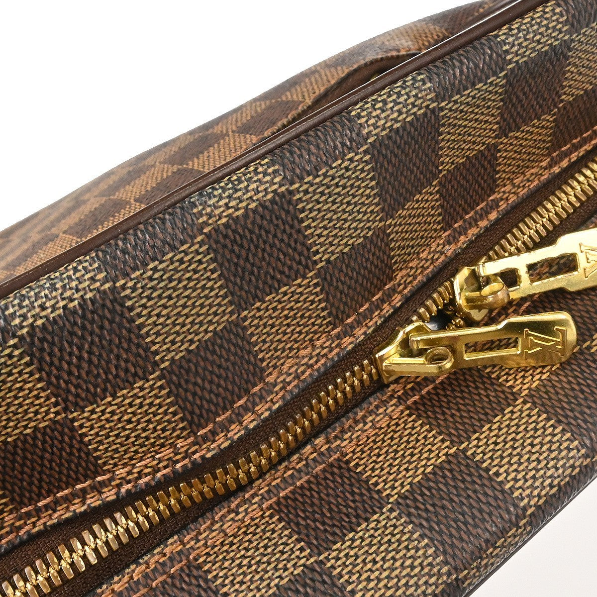 Louis Vuitton Olav Handbag Damier Brown Canvas Shoulder Bag Bag (Pre-Owned)