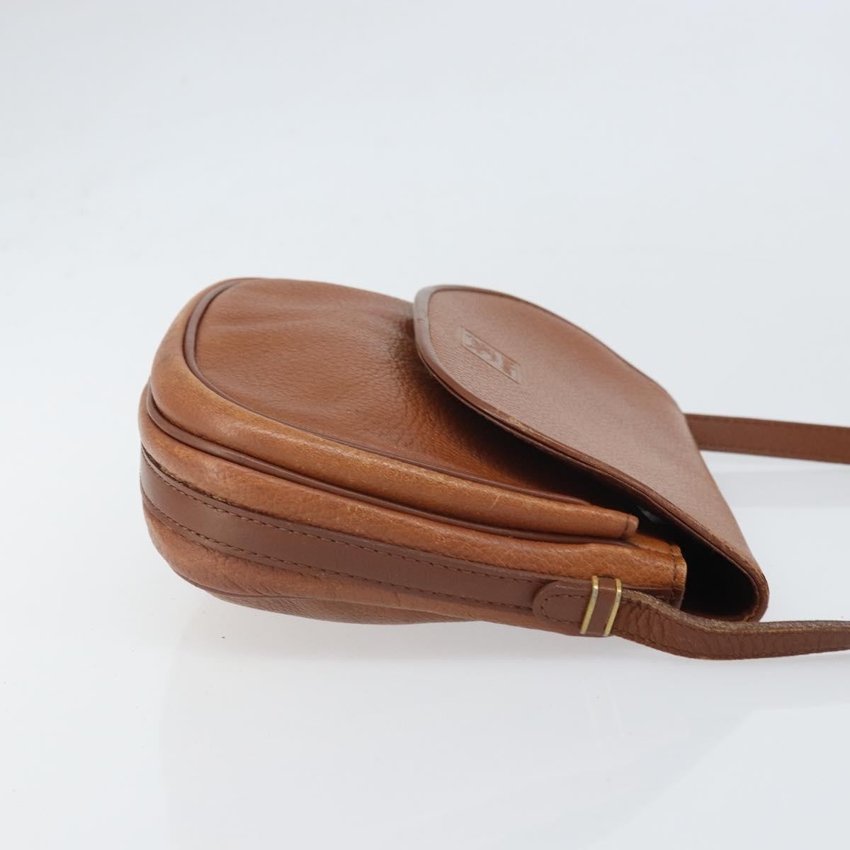 Burberry Vintage Shoulder Bag Leather Brown Leather Shoulder Bag Bag (Pre-Owned)