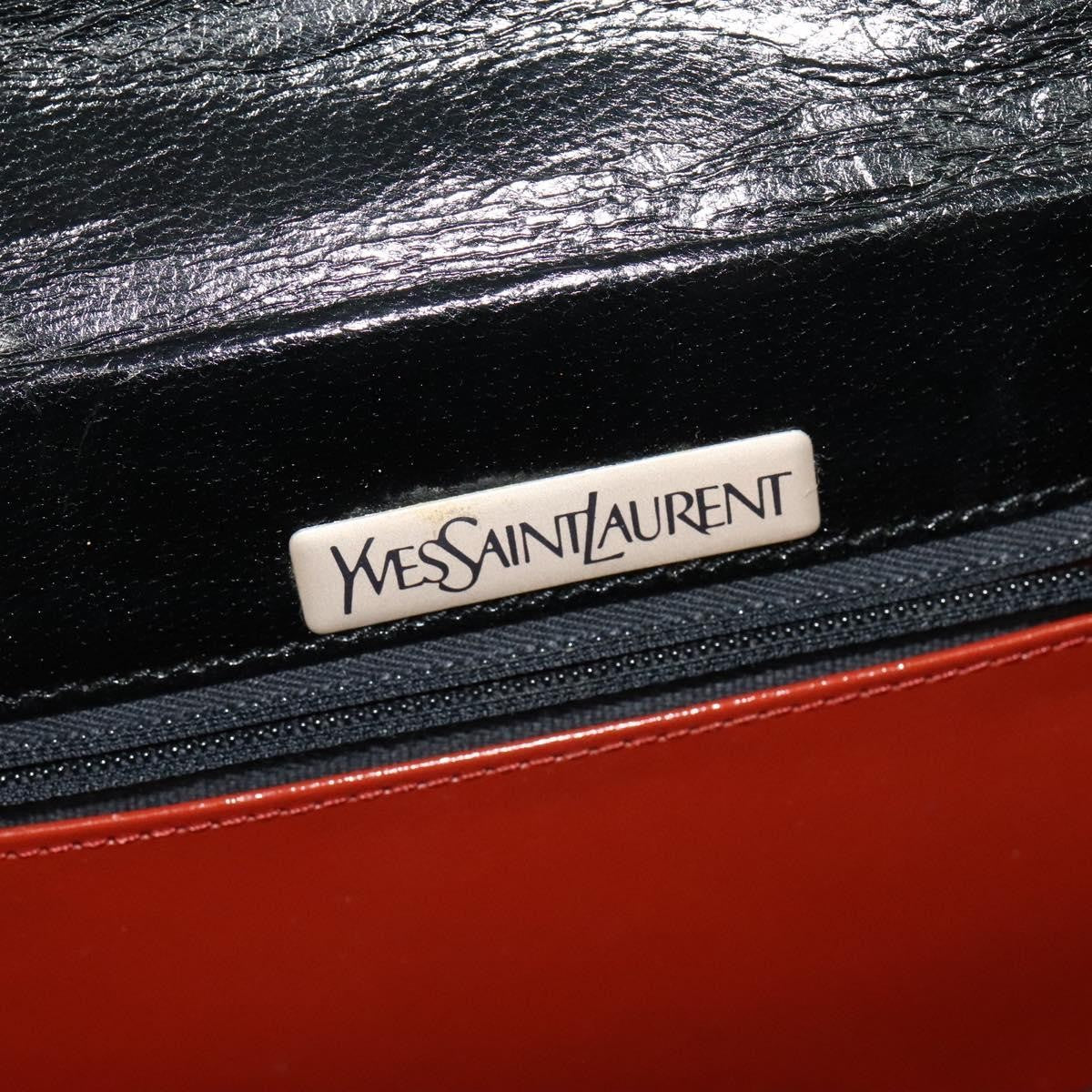 Saint Laurent Vintage Shoulder Bag Leather Black Leather Shoulder Bag Bag (Pre-Owned)