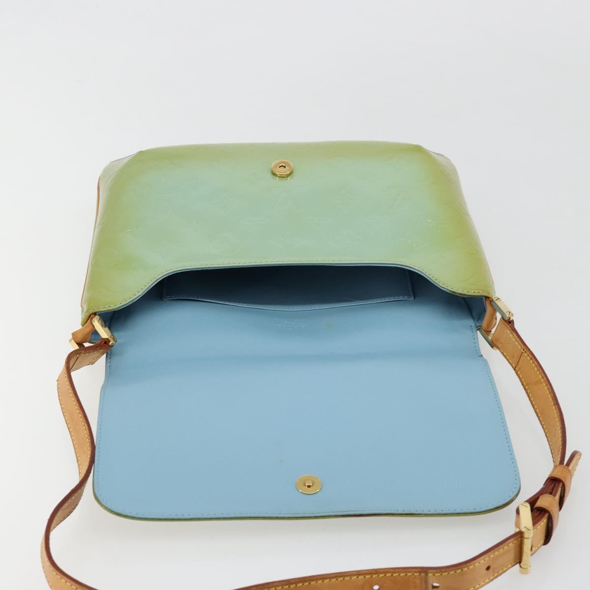Louis Vuitton Thompson Street Handbag Monogram Vernis Blue Patent_Leather Shoulder Bag Bag (Pre-Owned)